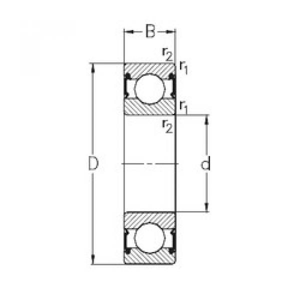 Bearing 6308-RS2 NKE #1 image