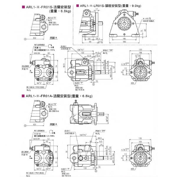 Yuken variable displacement piston pump ARL1-12-LR01A-10 #1 image